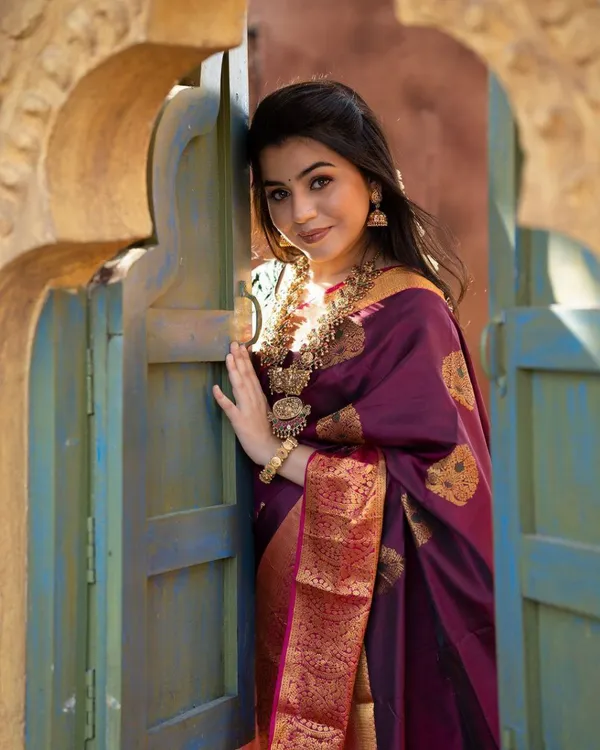 PURPLE_PURE_BANARASI_SAREE